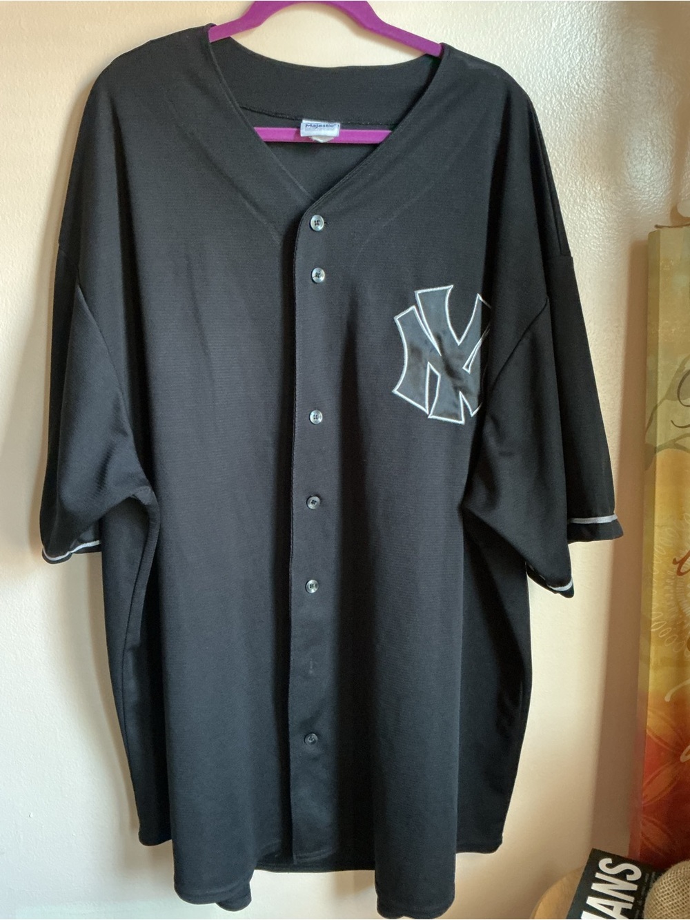 NY Yankees Button-Up Jersey 4XLT